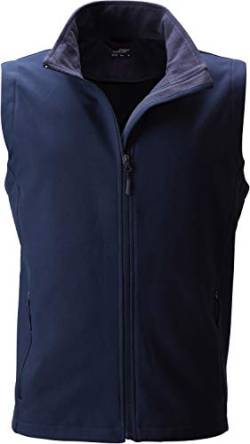 James & Nicholson Herren Men's Promo Softshell Vest Outdoor Weste, Blau (Navy/Navy), XXX-Large von James & Nicholson