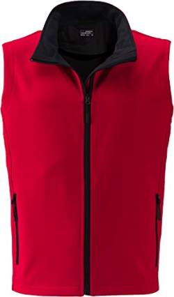 James & Nicholson Herren Men's Promo Softshell Vest Outdoor Weste, Rot (Red/Black), XX-Large von James & Nicholson