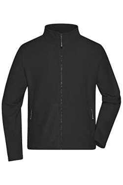 James & Nicholson Herren Microfleece Jacke - Klassisch geschnittene Jacke aus pillingfreiem Microfleece | Farbe: black | Grösse: 3XL von James & Nicholson