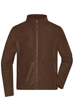 James & Nicholson Herren Microfleece Jacke - Klassisch geschnittene Jacke aus pillingfreiem Microfleece | Farbe: brown | Grösse: 3XL von James & Nicholson