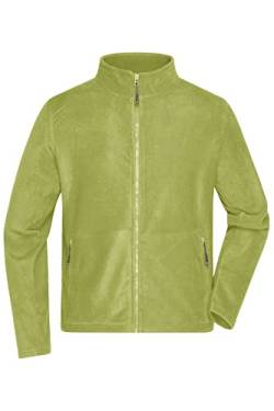 James & Nicholson Herren Microfleece Jacke - Klassisch geschnittene Jacke aus pillingfreiem Microfleece | Farbe: lime-green | Grösse: 4XL von James & Nicholson