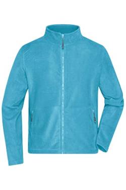 James & Nicholson Herren Microfleece Jacke - Klassisch geschnittene Jacke aus pillingfreiem Microfleece | Farbe: turquoise | Grösse: L von James & Nicholson