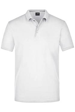 James & Nicholson Herren Pima Polo - Exklusives Poloshirt aus hochwertiger Pima-Baumwolle | Farbe: White | Grösse: 3XL von James & Nicholson