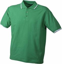 James & Nicholson Herren Polo Tipping Poloshirt, Grün (Frog-White), XX-Large von James & Nicholson