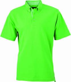 James & Nicholson Herren Poloshirt Poloshirt Men's Plain grün (lime-green/lime-green-white) X-Large von James & Nicholson