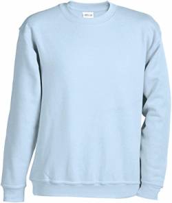 James & Nicholson Herren Round-Sweat-Heavy Sweatshirt, Blau (Light-Blue), X-Large von James & Nicholson