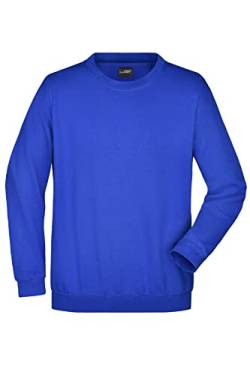 James & Nicholson Herren Round-Sweat-Heavy Sweatshirt, Blau (royal), Large von James & Nicholson