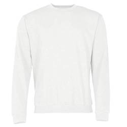 James & Nicholson Herren Round-Sweat-Heavy Sweatshirt, Weiß (White), Medium von James & Nicholson
