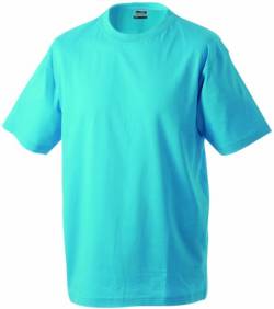 James & Nicholson Herren Round-T-Heavy T-Shirt, Blau (Turqouise), Medium von James & Nicholson