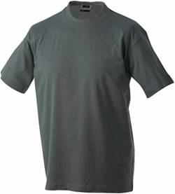 James & Nicholson Herren Round-T-Heavy T-Shirt, Grau (Dark-Grey), Large von James & Nicholson