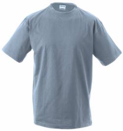 James & Nicholson Herren Round-T-Heavy T-Shirt, Grau (greyheather), Medium von James & Nicholson