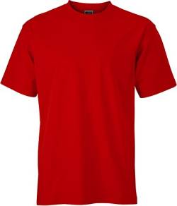 James & Nicholson Herren Round-T Heavy T-Shirt, Rot (Tomato), XXXX-Large von James & Nicholson