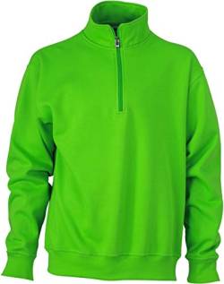 James & Nicholson Herren Sweatshirt Sweatshirt Workwear Half Zip Sweat grün (Lime/Green) X-Large von James & Nicholson