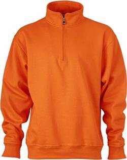 James & Nicholson Herren Sweatshirt Sweatshirt Workwear Half Zip Sweat orange (Orange) Medium von James & Nicholson