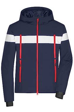 James & Nicholson Herren Wintersport Jacke - Sportliche, wasserdichte Winterjacke mit DuPont™ Sorona® Wattierung | Farbe: navy/white | Grösse: XL von James & Nicholson