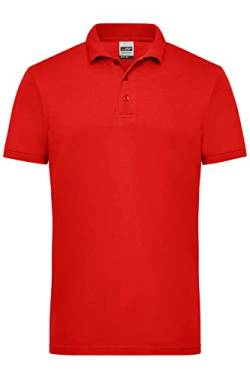 James & Nicholson Herren Workwear Polo - Robustes Poloshirt für Hobby und Beruf | Farbe: red | Grösse: L von James & Nicholson