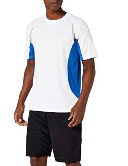 James & Nicholson Herren kurze Ärmel T-Shirt Running T weiß (white/royal) Large von James & Nicholson