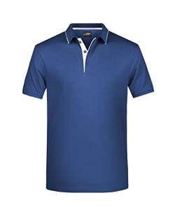 James & Nicholson Herrenpolo Multi Stripe - Klassisches Polo mit Kontraststreifen | Farbe: Navy/White | Grösse: XXL von James & Nicholson