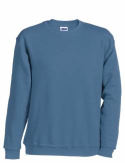James & Nicholson Jungen Round-Sweat-Heavy Junior Sweatshirt, Grau (Carbon), XX-Large (Herstellergröße: XXL (158/164)) von James & Nicholson