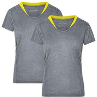 James & Nicholson Laufshirt Doppelpack Damen Kurzarm Laufshirt Running T-Shirt JN471 (Doppelpack, 2 Stück) Atmungsaktiv und Feuchtigkeitsregulierend von James & Nicholson