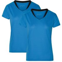 James & Nicholson Laufshirt Doppelpack Damen Kurzarm Laufshirt Running T-Shirt JN471 (Doppelpack, 2 Stück) Atmungsaktiv und Feuchtigkeitsregulierend von James & Nicholson