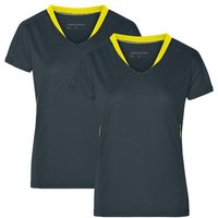James & Nicholson Laufshirt Doppelpack Damen Kurzarm Laufshirt Running T-Shirt JN471 (Doppelpack, 2 Stück) Atmungsaktiv und Feuchtigkeitsregulierend von James & Nicholson