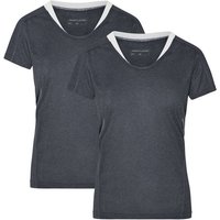 James & Nicholson Laufshirt Doppelpack Damen Kurzarm Laufshirt Running T-Shirt JN471 (Doppelpack, 2 Stück) Atmungsaktiv und Feuchtigkeitsregulierend von James & Nicholson