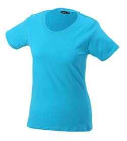 James & Nicholson Leicht tailliertes T-Shirt aus Single-Jersey (XL, Turquoise) von James & Nicholson