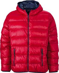 James & Nicholson Mens Down Jacket Daunenjacke Herren blau XL,Red/Navy von James & Nicholson