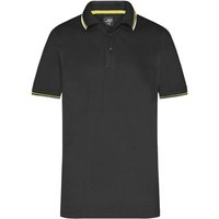 James & Nicholson Poloshirt Herren Polo mit Kontraststreifen an Kragen und Ärmel JN966 (Doppelpack, 2er-Pack) Men's coldblack® Polo von James & Nicholson