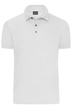James & Nicholson Regular-Fit Herren Polohemd in Premiumqualität - Hochwertiges Polo in Single-Jersey Qualität und mit Regular-Fit | Farbe: White | Grösse: 3XL von James & Nicholson