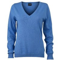 James & Nicholson Strickpullover JN 658 Damen V-Neck Pullover Leichte Strickqualität von James & Nicholson