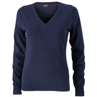 James & Nicholson Strickpullover JN 658 Damen V-Neck Pullover Leichte Strickqualität von James & Nicholson