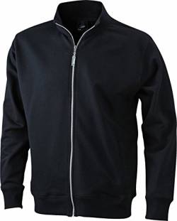 James & Nicholson Sweat-Jacke aus formbeständiger Sweat-Qualität (XXL, black) von James & Nicholson