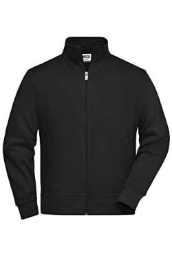 James & Nicholson Sweatjacke mit Stehkragen - Jacke aus robuster Sweatqualität in großer Größenauswahl | Farbe: black | Grösse: XL von James & Nicholson