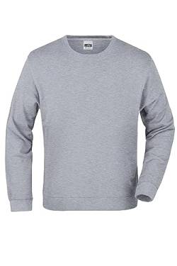 James & Nicholson Sweatshirt French Terry - Hochwertiger Sweat Pullover für Damen und Herren | Farbe: Grey-Heather | Grösse: M von James & Nicholson