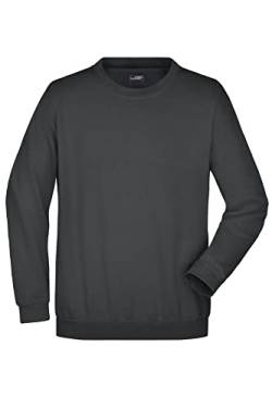 James & Nicholson Sweatshirt Rundhals - Klassischer Sweatpullover für Freizeit und Beruf | Farbe: Graphite | Grösse: 3XL von James & Nicholson