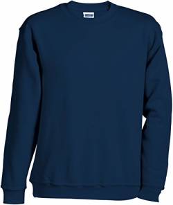 James & Nicholson Sweatshirt Rundhals - Klassischer Sweatpullover für Freizeit und Beruf | Farbe: Navy | Grösse: 5XL von James & Nicholson