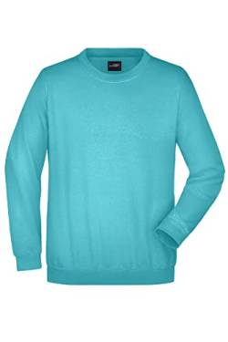 James & Nicholson Sweatshirt Rundhals - Klassischer Sweatpullover für Freizeit und Beruf | Farbe: Pacific | Grösse: 4XL von James & Nicholson