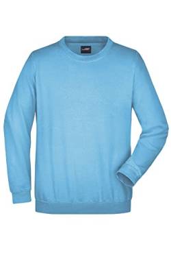 James & Nicholson Sweatshirt Rundhals - Klassischer Sweatpullover für Freizeit und Beruf | Farbe: Sky-Blue | Grösse: L von James & Nicholson