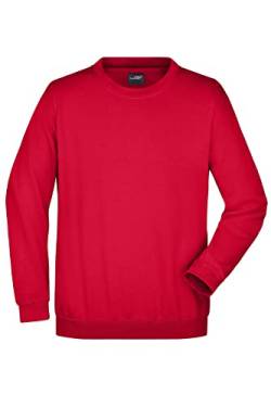 James & Nicholson Sweatshirt Rundhals - Klassischer Sweatpullover für Freizeit und Beruf | Farbe: red | Grösse: 4XL von James & Nicholson