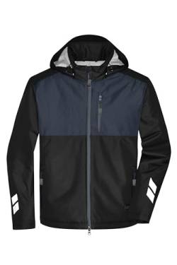 James & Nicholson Winter Workwear Hardshell Jacke Sorona® - Arbeitsjacke für kalte Tage mit nachhaltiger DuPont™ Sorona® Wattierung | Farbe: black/carbon | Grösse: M von James & Nicholson