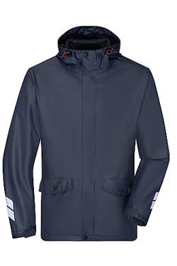 James & Nicholson Workwear Regenjacke - Praktische Regenjacke zum Überziehen | Farbe: navy | Grösse: 4XL von James & Nicholson