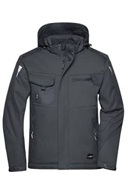 James & Nicholson Workwear Winter Softshell Jacke - Hochfunktionelle Softshelljacke mit warmem Innenfutter | Farbe: black/black | Grösse: XL von James & Nicholson