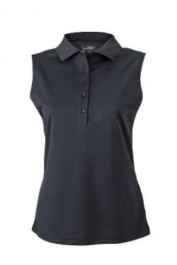 Ladies' Active Polo Sleeveless | black | M im digatex-package von James & Nicholson