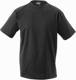 Schweres T-Shirt ohne Seitennähte - Farbe: Graphite - Größe: M von James & Nicholson