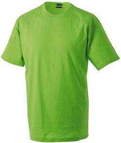 Schweres T-Shirt ohne Seitennähte - Farbe: Lime Green - Größe: XL von James & Nicholson