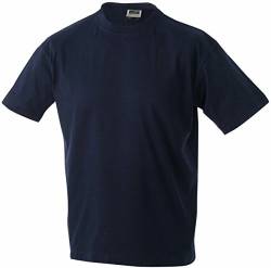Schweres T-Shirt ohne Seitennähte - Farbe: Navy - Größe: XL von James & Nicholson