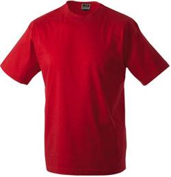 T-Shirt Ohne Seitennähte - Farbe: Red - Größe: L von James & Nicholson