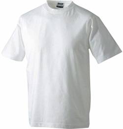 T-Shirt Ohne Seitennähte - Farbe: White - Größe: L von James & Nicholson